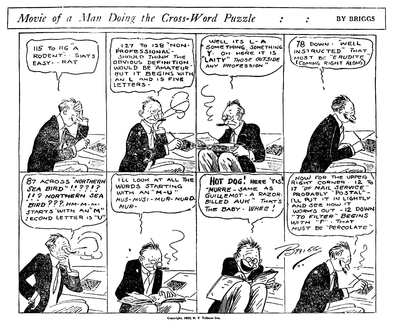 May 11, 1924: Crosswords invade the newspaper funnies