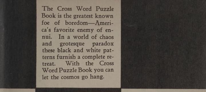 The Second Crossword Book: "Buy it and Estrange Your Family!"